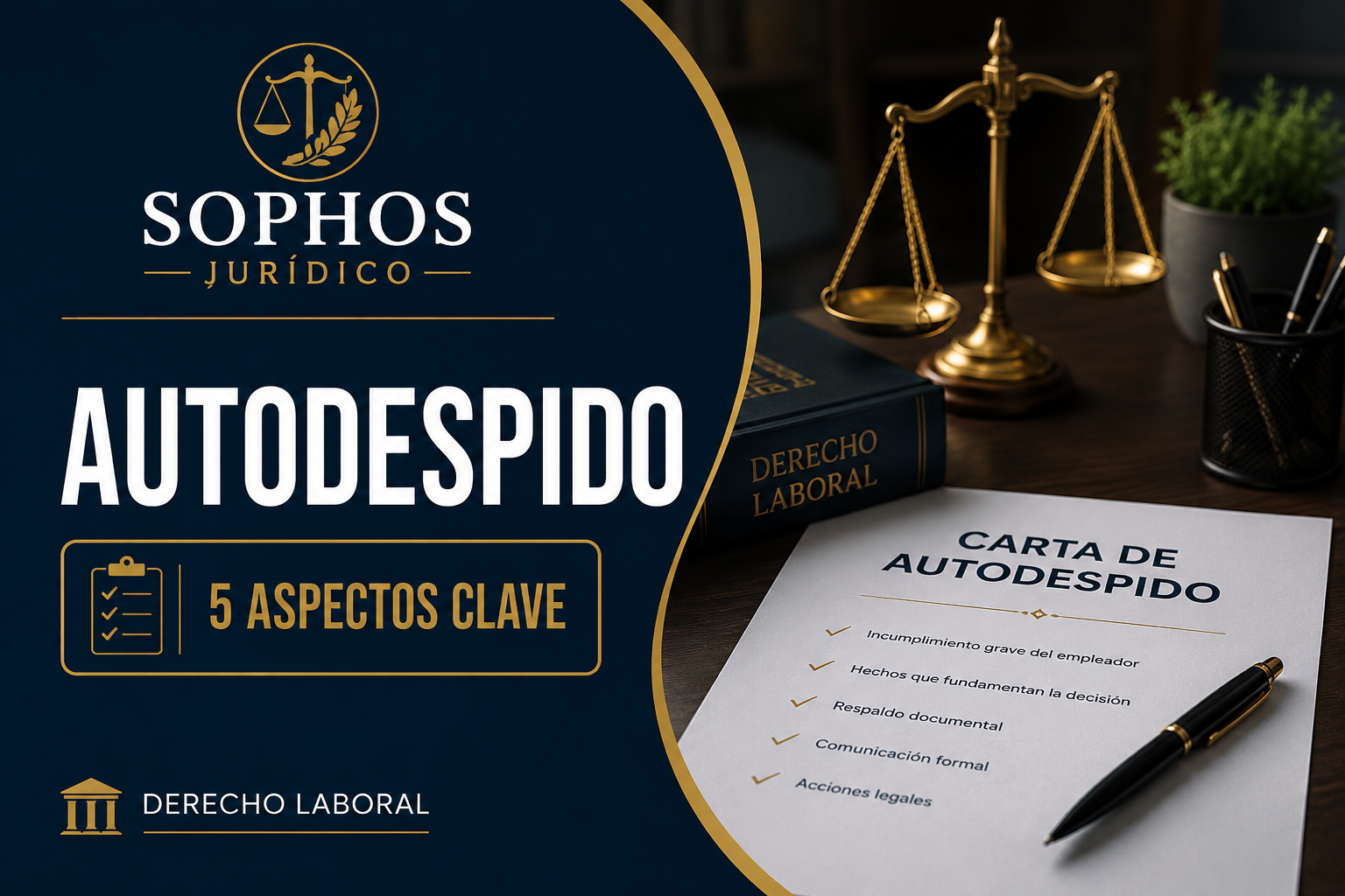 Autodespido: guía jurídica con 5 aspectos clave para trabajadores que enfrentan incumplimientos graves del empleador.