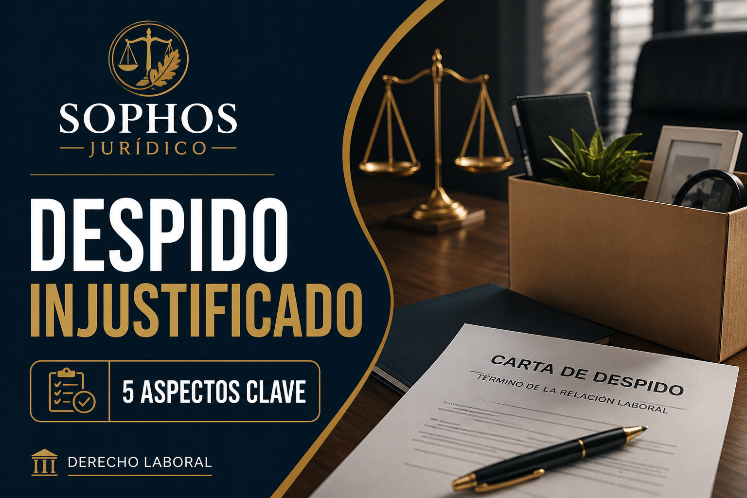 Despido injustificado: guía jurídica con 5 aspectos clave para trabajadores que necesitan orientación legal laboral.