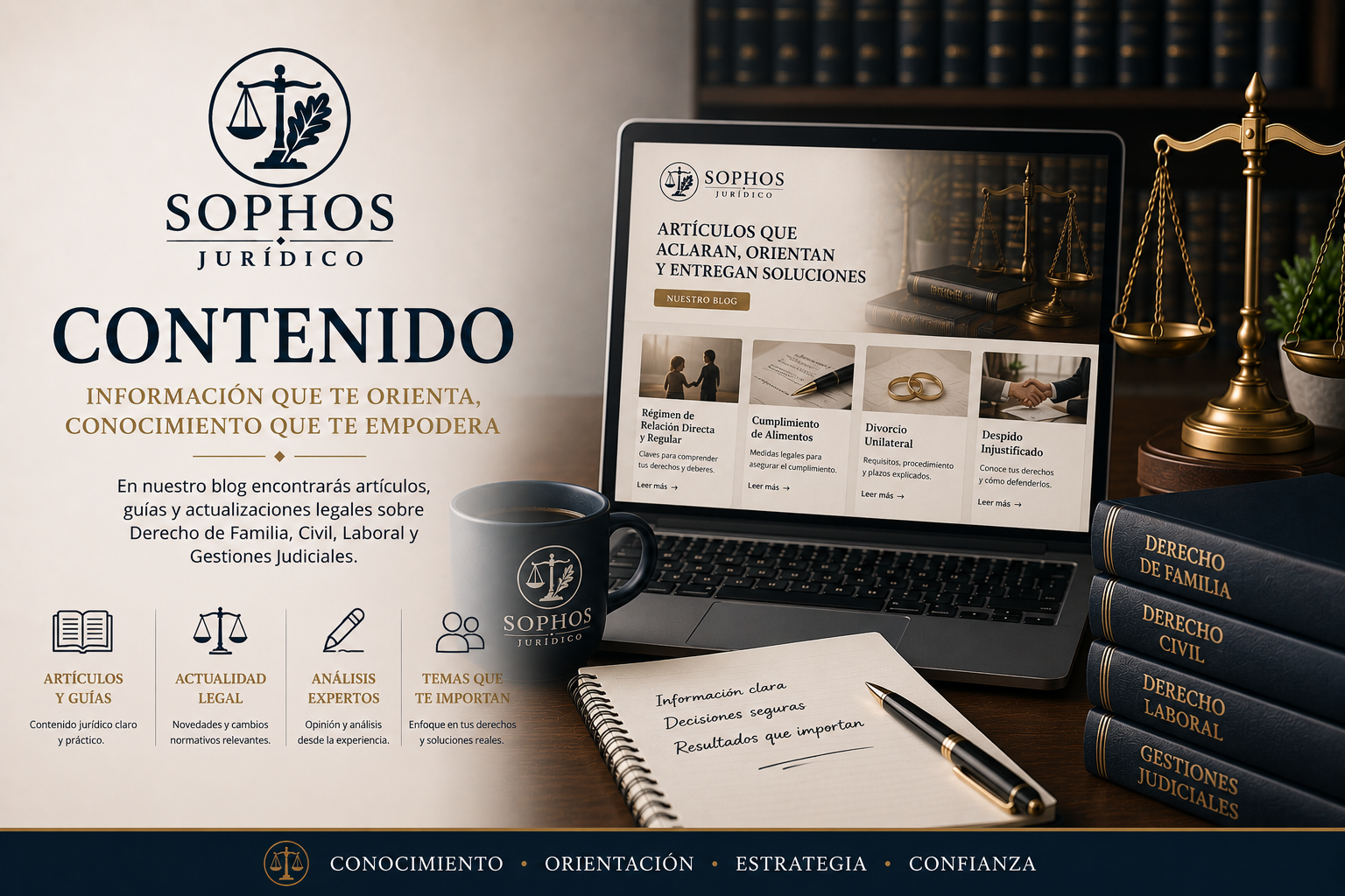 Contenido jurídico de Sophos Jurídico con artículos legales, guías, análisis y orientación en Derecho de Familia, Civil, Laboral y Gestiones Judiciales.