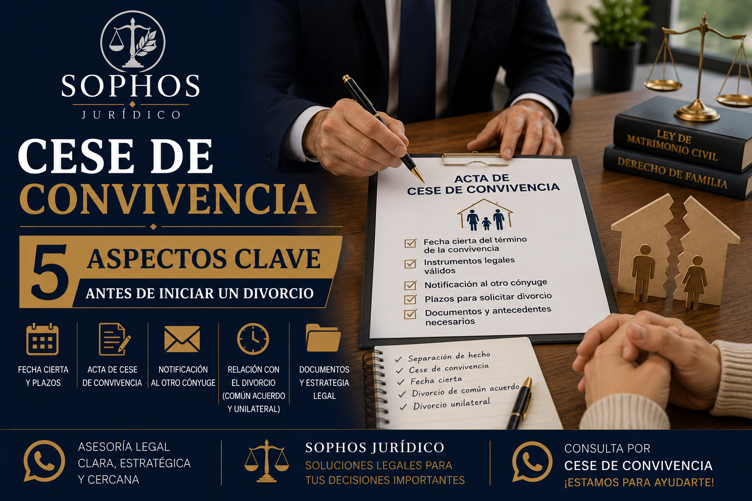 Cese de convivencia: 5 aspectos clave antes de iniciar un divorcio