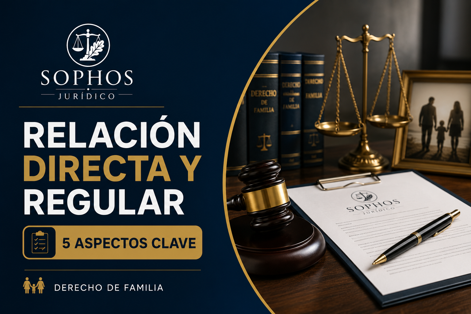 Abogado de familia revisando antecedentes sobre relación directa y regular y régimen comunicacional.