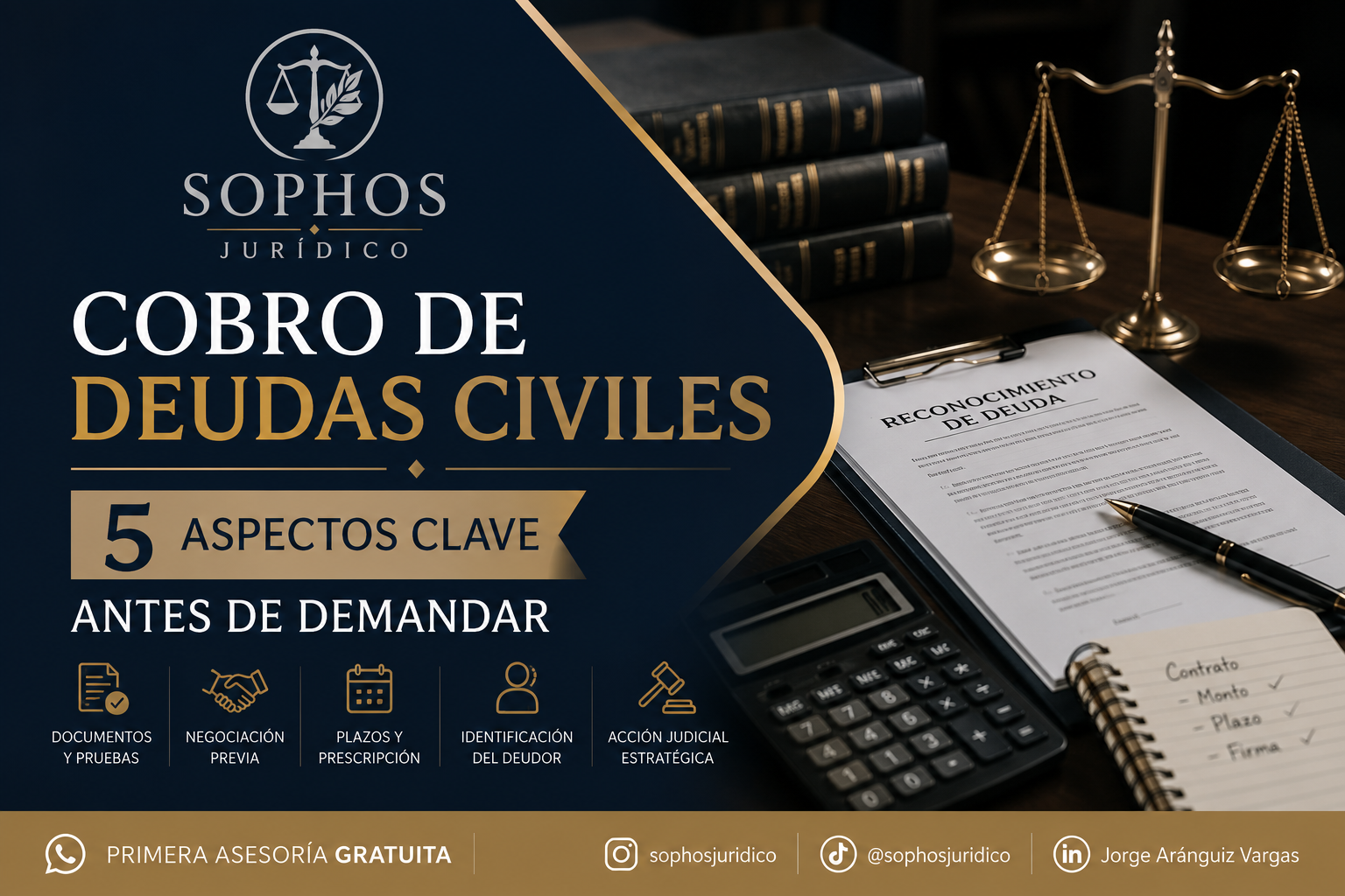 Cobro de deudas civiles: 5 aspectos clave antes de demandar