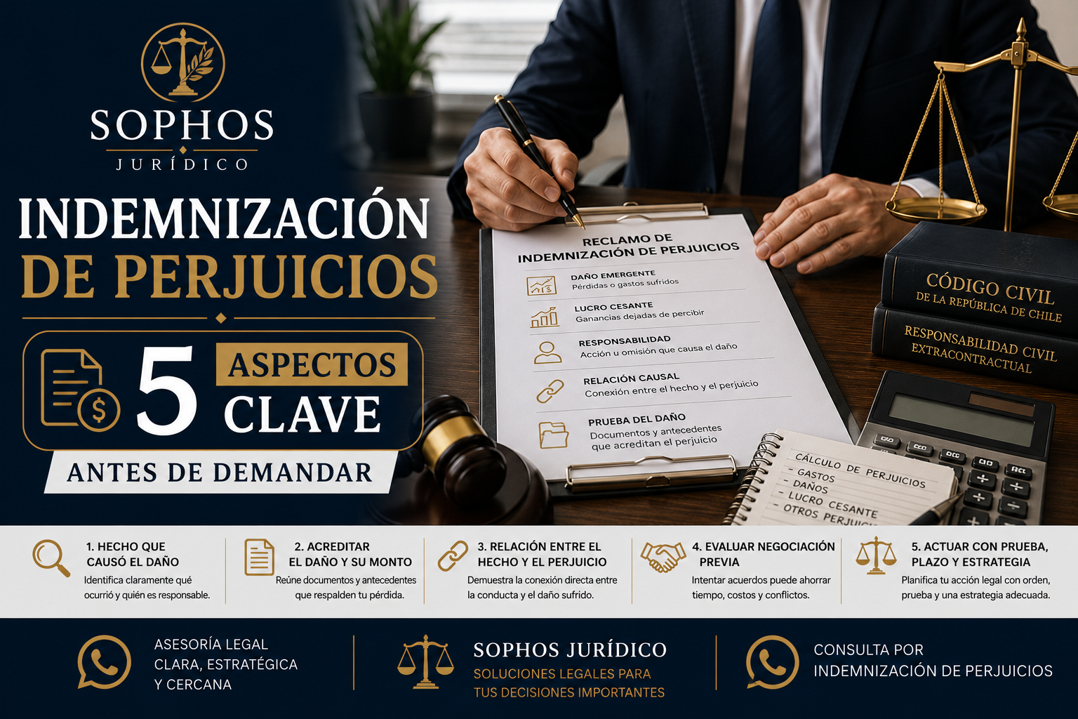 Indemnización de perjuicios: 5 aspectos clave antes de demandar