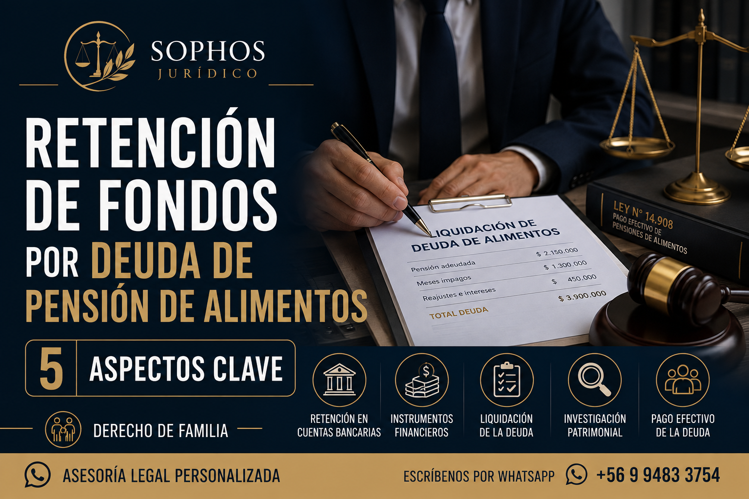 Retención bancaria por pensión alimenticia: 5 claves para entender cómo funciona