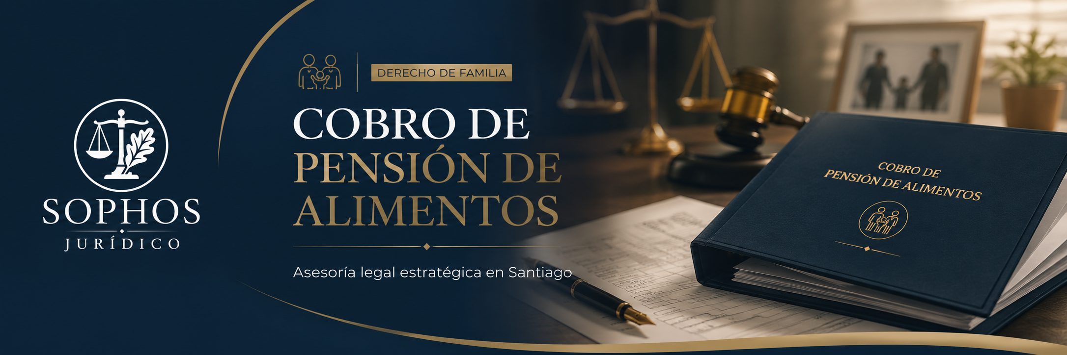 Abogado para cobro de pensión de alimentos en Santiago revisando deuda, liquidación, retenciones y medidas judiciales.