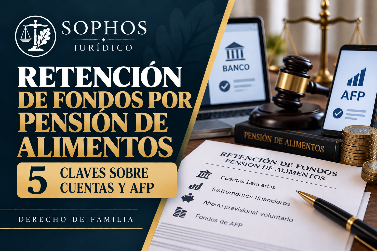 Retención de fondos por pensión de alimentos: 5 claves sobre cuentas bancarias y AFP